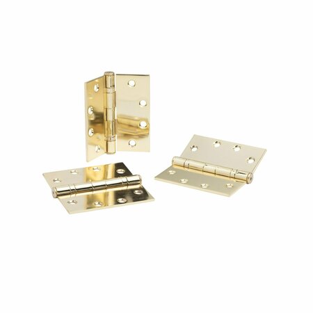 Global Door Controls 4.5 in W x 4.5 in H Brass CP4545BB-US3-3